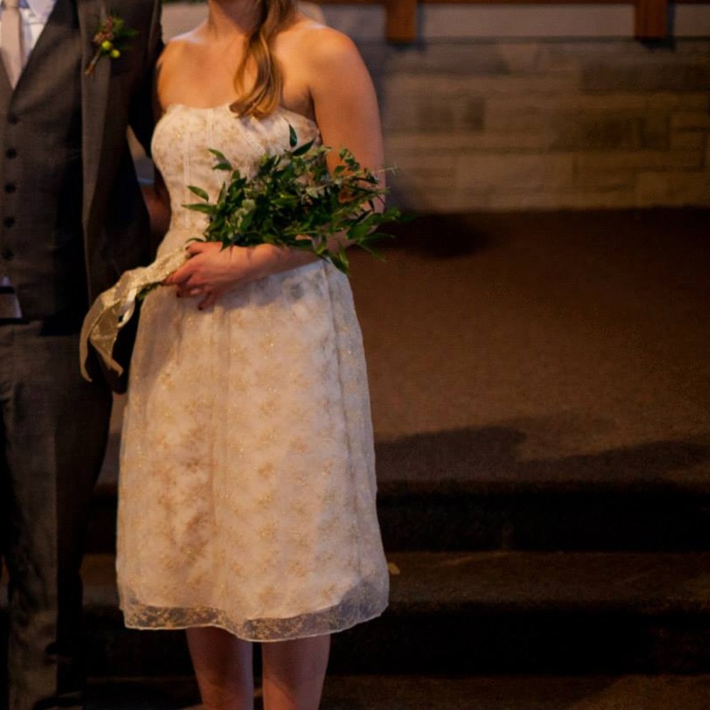 Detailed Gold Wedding Guest Dress